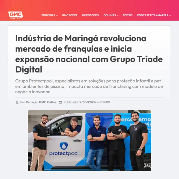 Matéria do GMC Online sobre a Protectpool e o Grupo Tríade Digital